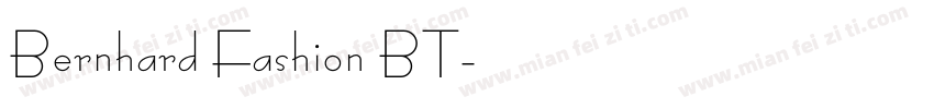 Bernhard Fashion BT字体转换